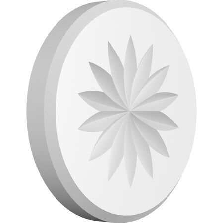 Ekena Millwork Standard Grayson Flower Rosette With Beveled Edge, 7"W x 7"H x 1"P ROSP070X070X100GRY10